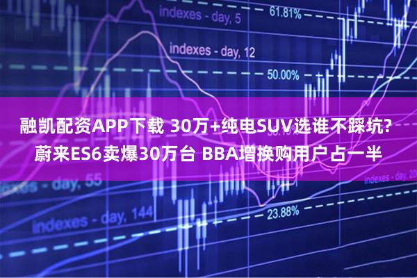 融凯配资APP下载 30万+纯电SUV选谁不踩坑? 蔚来ES6卖爆30万台 BBA增换购用户占一半